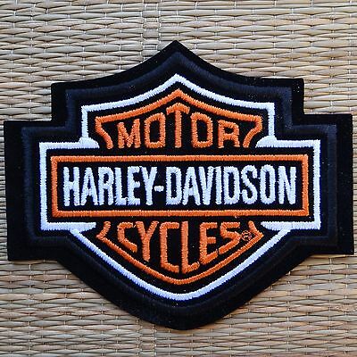 Harley Davidson Classic Orange Logo Sew-on Patch (small)