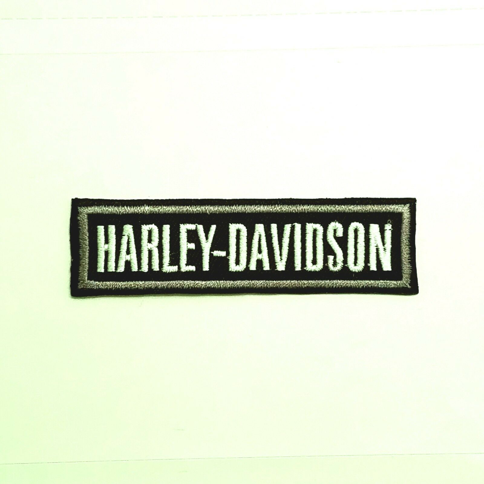 Small Harley Davidson Silver Badge Patch